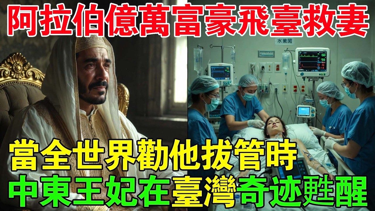 「當全世界都放棄時，是台灣救了我的妻子！」一名中東王室成員在多年昏迷的妻子被台灣醫療團隊成功救回後，當場落淚。台灣醫療的奇蹟，震撼了全世界！