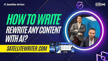 How to Use AI to Rewrite Any Content? Tutorial by Sal Peer & Alex Athey Founders of Satellite Writer