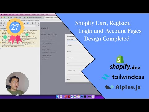 27   Shopify Cart, Register, Login and Account Pages Completed