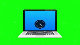 Speed test on laptop. Speedometer Internet Speed 100 mb. Website speed loading time. illustration.
