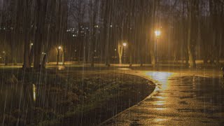 Schlafen Sie sofort mit Regen & Gewittergeräusche die den Park nachts bedecken - Naturgeräusche