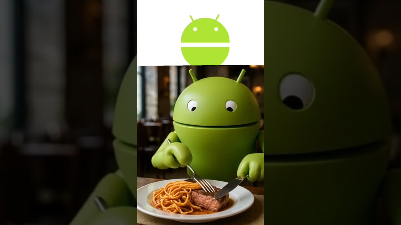 Incredibox Sprunki OC Android restaurant at a table, eating 