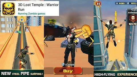 3D Lost Temple, Warrior RUN RUNNlNG  ZOMBlE GAMES  GamePlay
