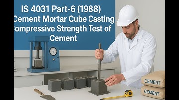 IS 4031 Part-6 (1988) | Cement Mortar Cube Casting | Compressive Strength Test of Cement
