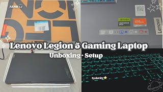Laptop Unboxing 💻 *Lenovo Legion 5 Gaming Laptop* | Unboxing + Setup | ASMR Unboxing |