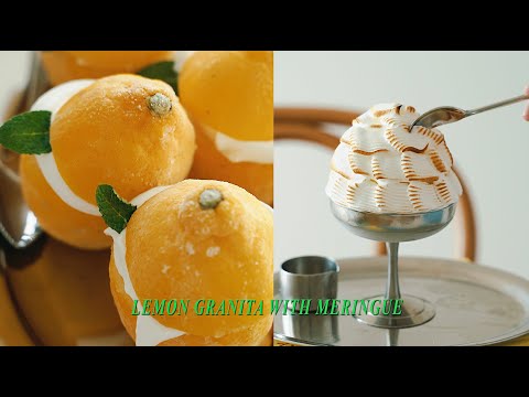 레몬그라니따와 레몬머랭빙수 | <strong>Lemon</strong> Granita <strong>With</strong> Meringue