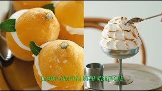 Lemon Granita and Lemon Meringue Shaved Ice by 꿀키honeykki 52,972 views 1 year ago 7 minutes, 18 seconds