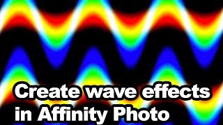 Affinity Photo : Colorful wave effects for shapes tutorial (procedural texture)