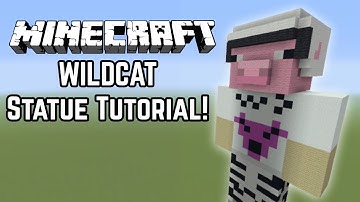 Minecraft Statue Tutorial WILDCAT! (YouTuber)