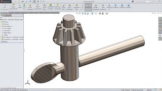 Solidworks tutorial | sketch drill chuck key in Solidworks