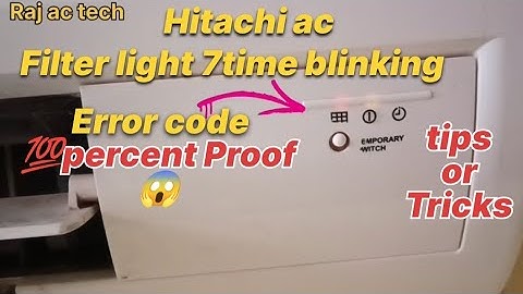 Hitachi ac error code 7 time blinking l Hitachi red light blinking problem solve l Raj ac tech