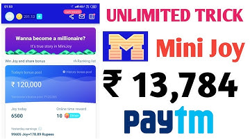 Unlimited trick Working Mini Joy || Mini Joy Refer Online Script 2019