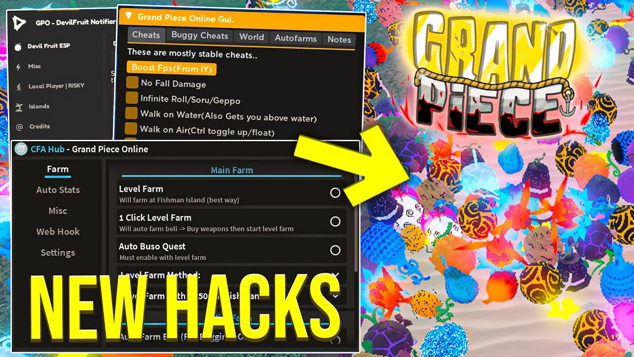 UPDATED] Grand Piece Online Script GUI / Hack, Get All Fruits, Auto Farm