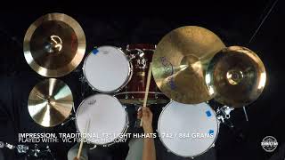 Impression Cymbals, Traditional 13 Light  Hi Hats - 742g / 884g