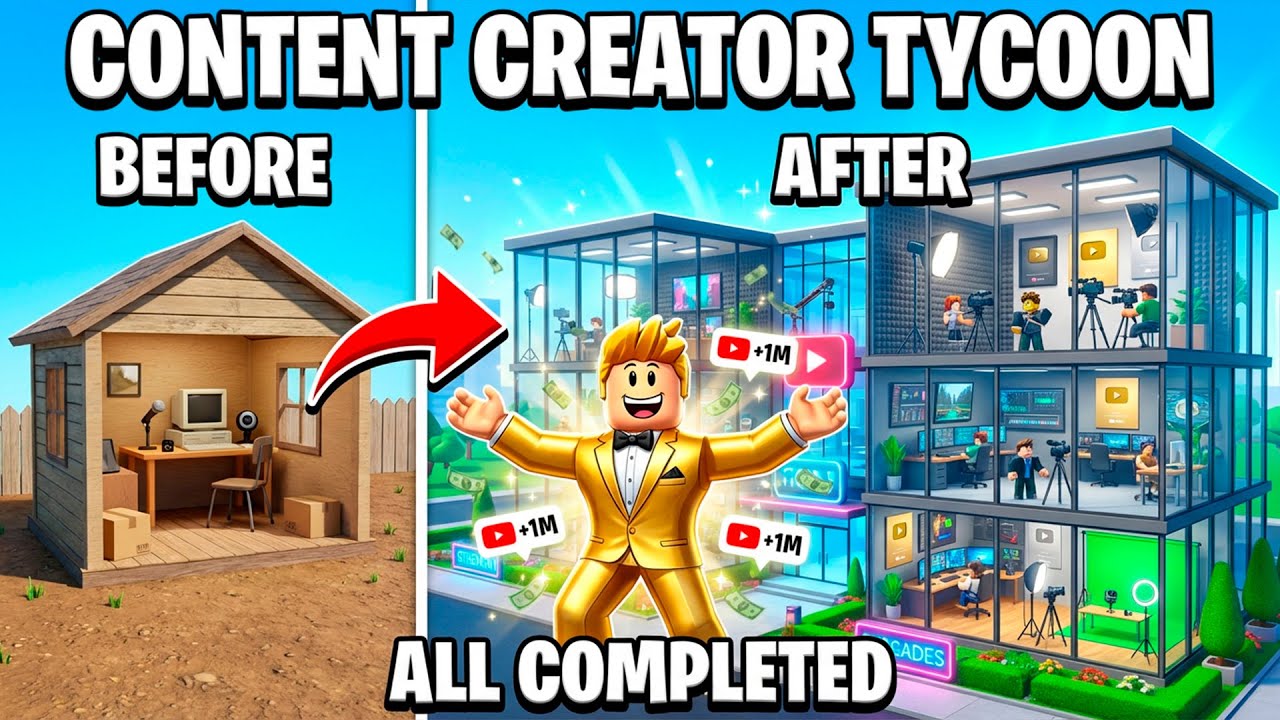 Roblox Content Creator Tycoon… COMPLETED!