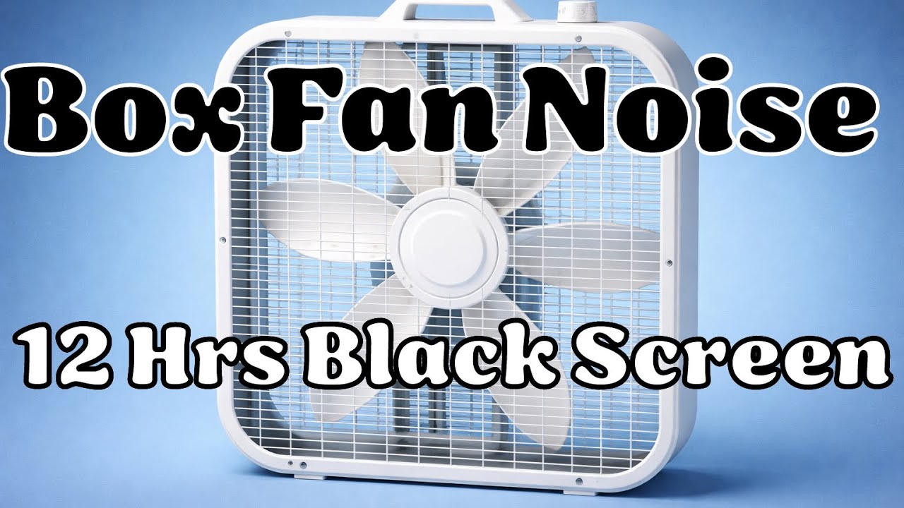 12 Hours Box Fan Noise, Black Screen, Strong Steady Fan Sound for Deep Sleep, All Night Noise 💤🥱😴