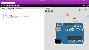 LESSON 1:How To Easily Code LED By Using Arduino Simulator || FAST Tutorial || Wokwi