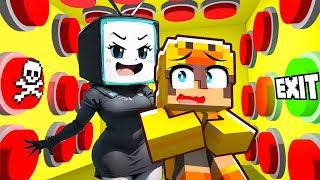 Find 100 Mystery Buttons with TV WOMAN in Minecraft!