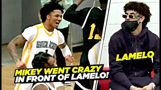 Mikey Williams Went CRAZY In Front of LAMELO BALL!! Throws Down INSANE Alley-Oop \& More