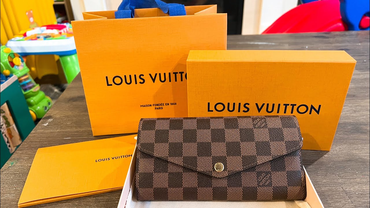 Louis Vuitton Sarah Wallet Rose Ballerine Damier Ebene