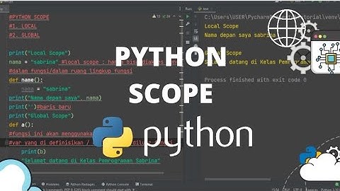 PYTHON TUTORIAL -  BELAJAR PYTHON SCOPE LOCAL &  GLOBAL #python #pythonprogramming #pythontutorial