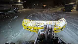 Norwegian snow plowing with a volvo L90H and a 5.5 meter u-plow!