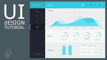 Photoshop UI design tutorial | Analytics Dashboard Design