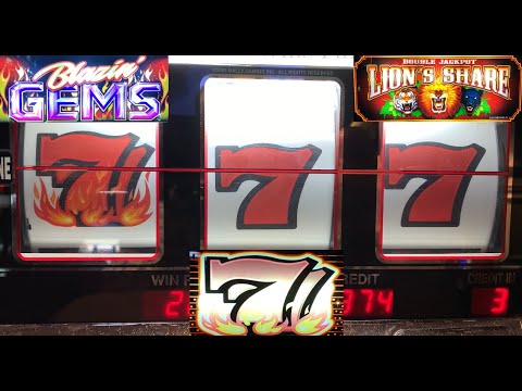 BIG WINS! BLAZIN GEMS + DOUBLE JACKPOT LION'S SHARE + 77 SLOT PLAY! BLAZING? BURNING? FIRE 77 SLOTS