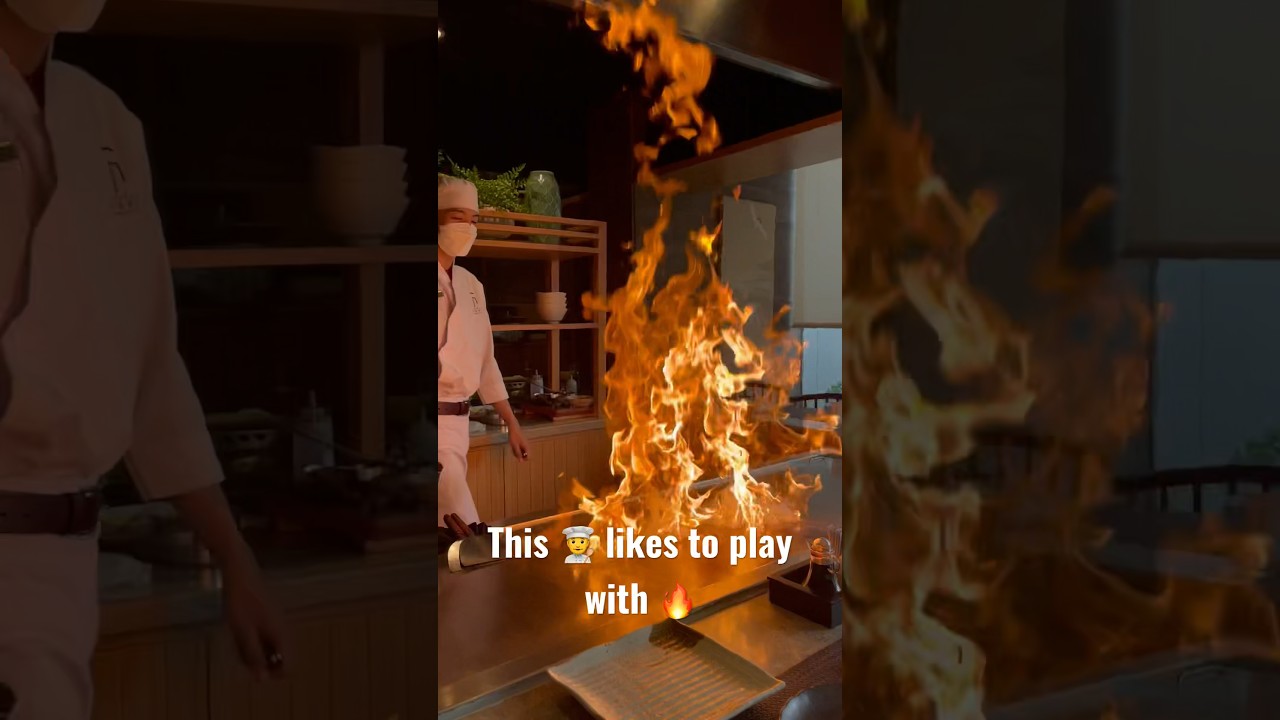This Chef likes to play with fire 🔥🙈 