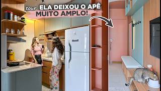 TOUR IMPERDÍVEL pelo APÊ COLORIDO de 42M² que ficou SUPER AMPLO | Gaby Garciia