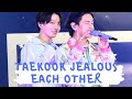 So funny when #jungkook and #taehyung got a jealous each other #taekook moments