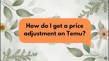 TEMU price adjustments (step by step)
