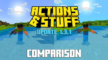 ACTIONS & STUFF 1.3.1 (NEW) UPDATE COMPARISON in Minecraft Bedrock!