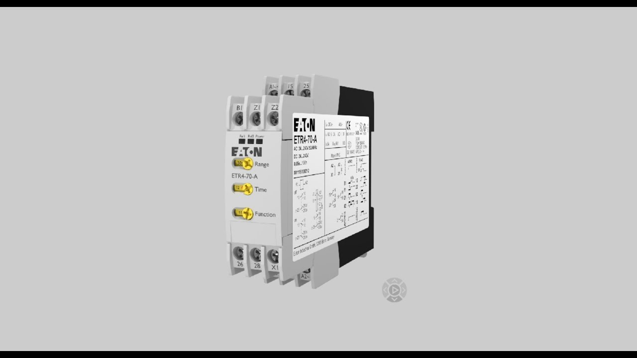 EATON ETR4 timer relay 3D overview - YouTube