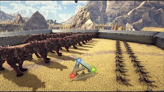 Ark 30 Fully Mutated Mantis With Max Damage Swords Vs 15 Alpha World Bosses