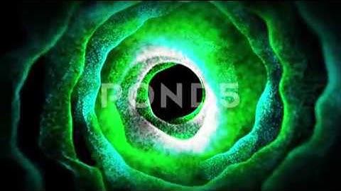 Circular Rotation Of Green Particles