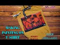 PAINTING ON T-SHIRT // #Short  MAKING SUNSET BEACH ROMANTIC PAINTING &hearts;️&hearts;️😍#PAINTING