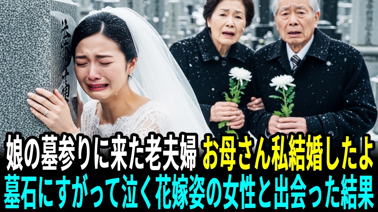 娘の墓参りに来た老夫婦 お母さん私結婚したよ墓石にすがって泣く花嫁姿の女性と出会った結果… | 人生のエピソードドラマ | 感動エピソードストーリー