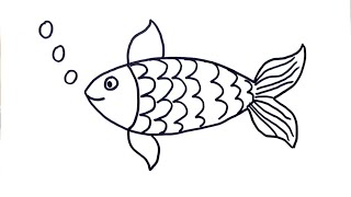 Please name the fish I drew.Video for kid and toddler.