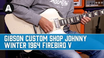 Gibson Custom Shop Johnny Winter 1964 Firebird V in Polaris White - Playing Only Demo!