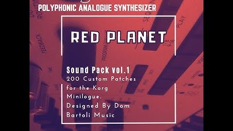 Korg Minilogue Patch Pack- Red Planet- DOM BARTOLI MUSIC