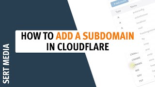 How To Create A Subdomain In CloudFlare 2020 - How To Add A Subdomain In CloudFlare