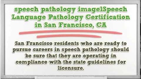 San francisco state university speech pathology admission requirements