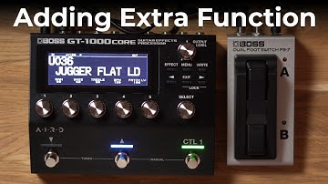 BOSS GT-1000 CORE External Foot Switch Setup - Tutorial