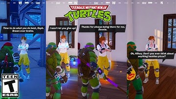 What does the April O Neil NPC say to the Turtles? Fortnite