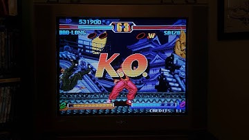 Playing Breakers Revenge MVS Omega RetroTink Scart to Component on Sony Trinitron HAVING FUN!