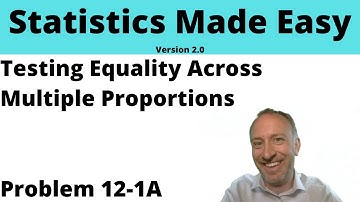 Statistics Module 12 V2 - Testing Equality Across Multiple Proportions, Problem 12-1A