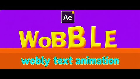 How To Make Wobbly Text Animation in After Effects | Easy Tutorial