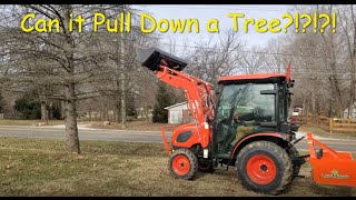 Kioti CK3510 tractor. Can it pull down a tree??