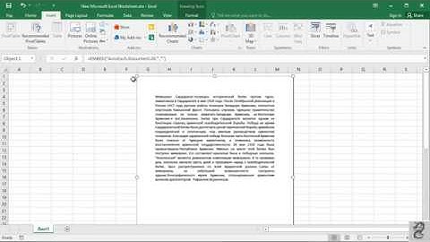How to Embed a PDF document into Excel 2016